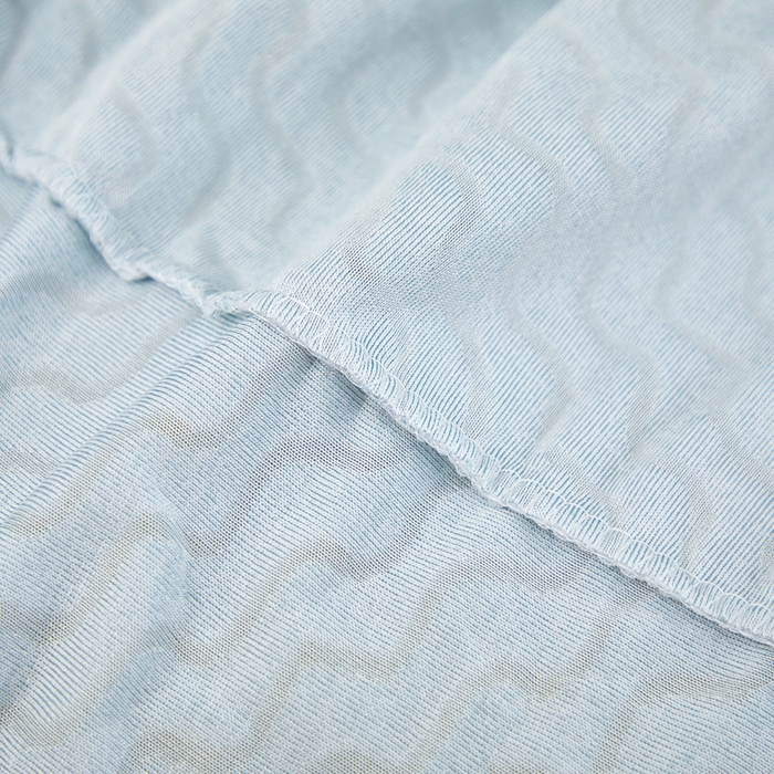 91家纺网 家纺一手货源 找家纺 千彤 2024新款常规款-阳离子拉花绒水波纹系列沙发笠沙发套罩弹力全包 浅蓝