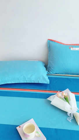 91家纺网 家纺一手货源 找家纺 靓生活 2024新款加厚磨毛生态棉单品床笠 色都