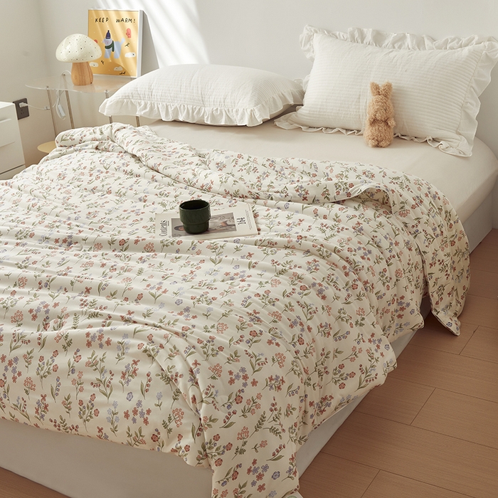 91家纺网 家纺一手货源 找家纺 怡家居 2024新款A类云柔针织棉夏被 静香