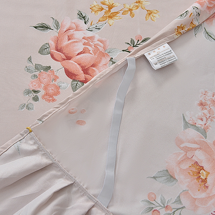 91家纺网 家纺一手货源 找家纺 小雨家纺 2026新款芦荟棉床裙三件套 百花齐放棕