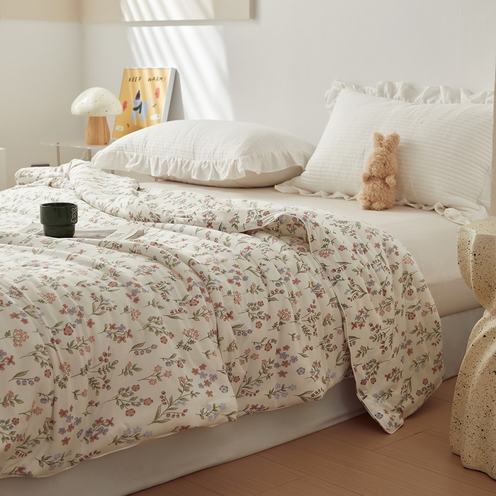 91家纺网 家纺一手货源 找家纺 怡家居 2024新款A类云柔针织棉夏被 静香