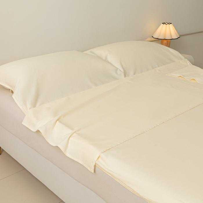 91家纺网 家纺一手货源 找家纺 澳梵家居 60s全棉纯色旅行睡袋 奶油白