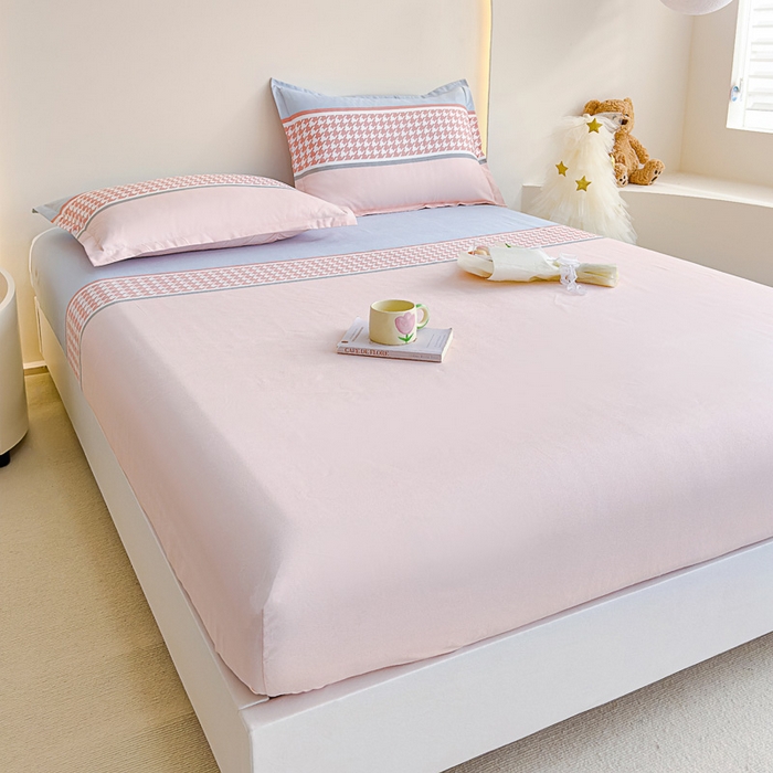 91家纺网 家纺一手货源 找家纺 靓生活 2024新款加厚磨毛生态棉单品床笠 罗莎