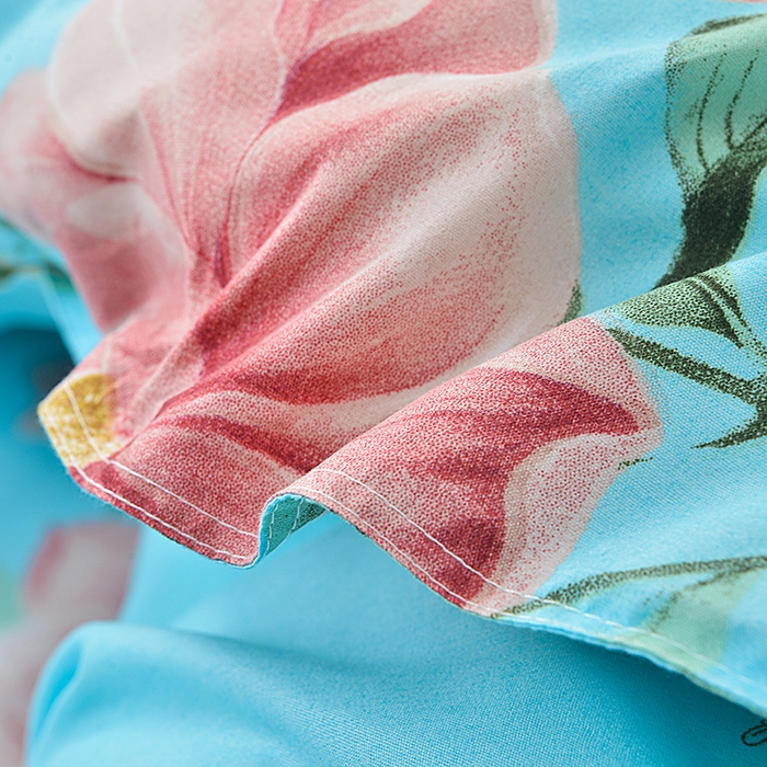 91家纺网 家纺一手货源 找家纺 小雨家纺 2026新款芦荟棉单被套 碧玉佳人-兰