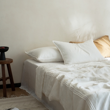 子和家居 2024新款80支奥地利兰精可水洗成品染天丝夏被 栀子白