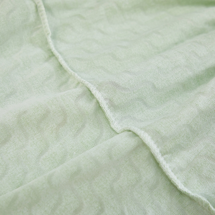 91家纺网 家纺一手货源 找家纺 千彤 2024新款常规款-阳离子拉花绒水波纹系列沙发笠沙发套罩弹力全包 浅绿