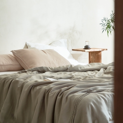 子和家居 2024新款80支奥地利兰精可水洗成品染天丝夏被 茴香绿