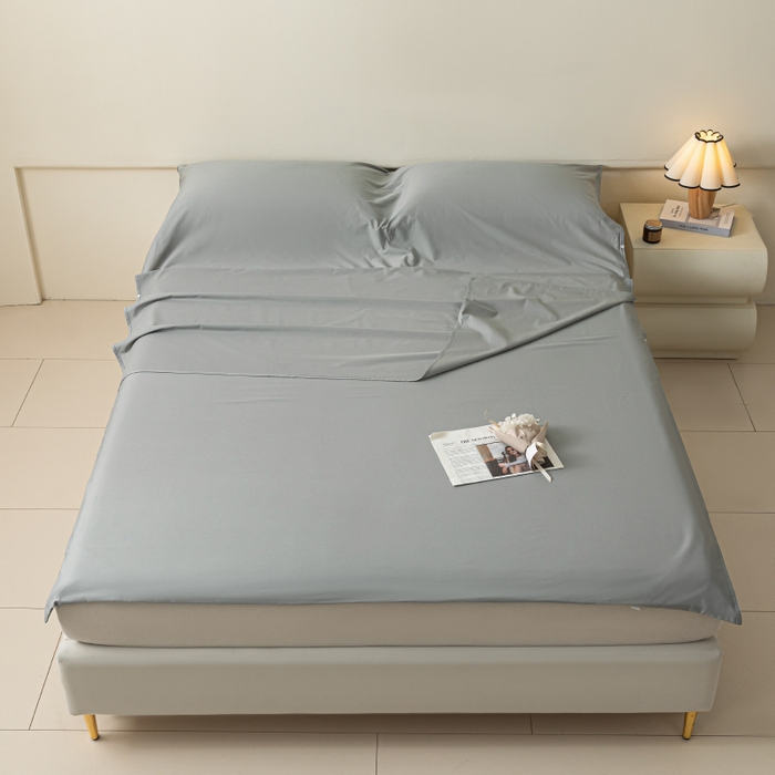 91家纺网 家纺一手货源 找家纺 澳梵家居 60s全棉纯色旅行睡袋 椰子灰