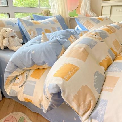 91家纺网 家纺一手货源 找家纺 （总）本制 2024新款全棉印花小清新四件套