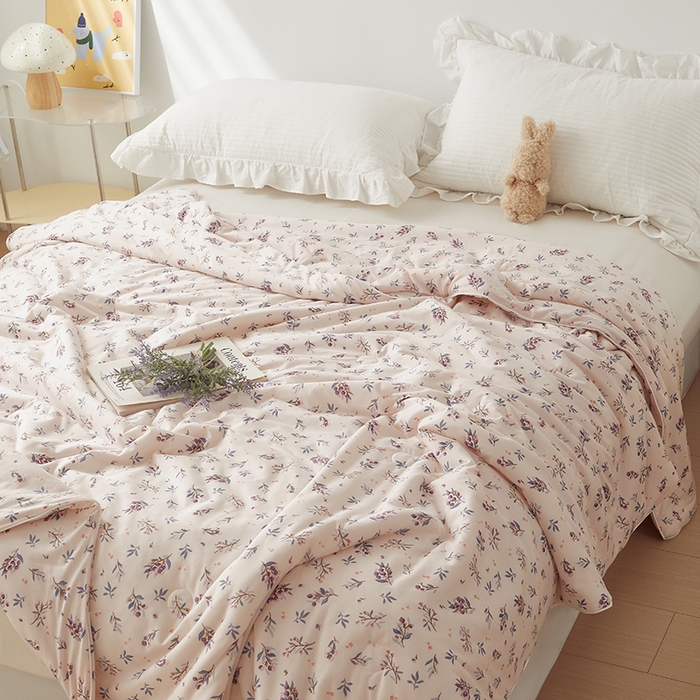 91家纺网 家纺一手货源 找家纺 怡家居 2024新款A类云柔针织棉夏被 夏朵