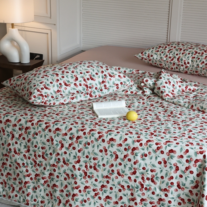 91家纺网 家纺一手货源 找家纺 棉眠 2024新款纯棉夏被 胭脂