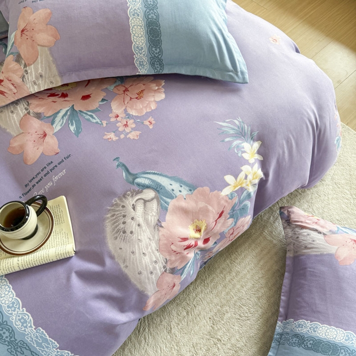 91家纺网 家纺一手货源 找家纺 优尚家纺 2025新款亲肤磨毛新国风大版系列四件套 华彩满堂