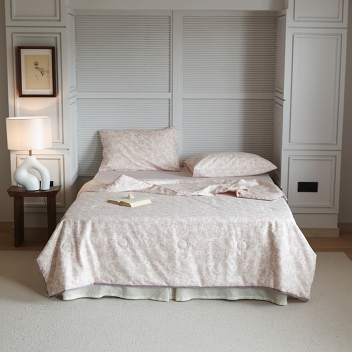 91家纺网 家纺一手货源 找家纺 棉眠 2024新款纯棉夏被 森物语