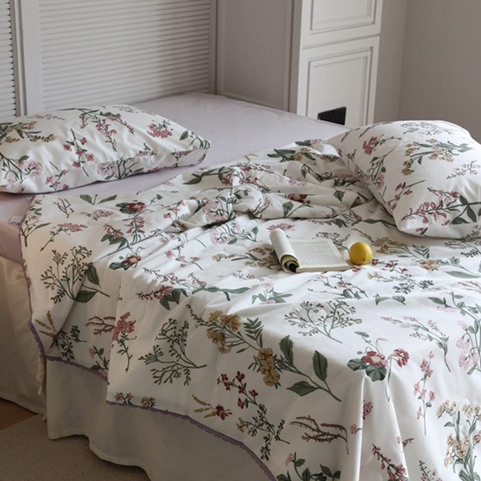 91家纺网 家纺一手货源 找家纺 棉眠 2024新款纯棉夏被 春日