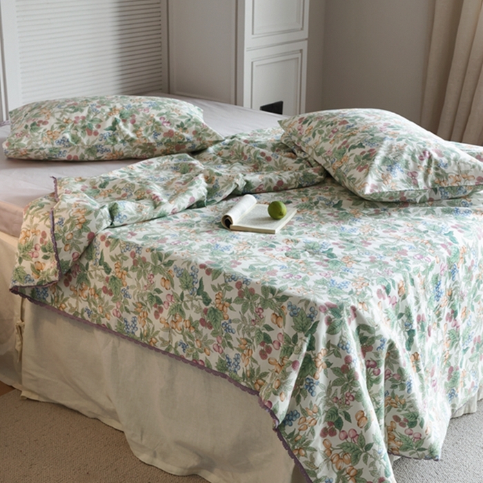 91家纺网 家纺一手货源 找家纺 棉眠 2024新款纯棉夏被 缤果潇潇