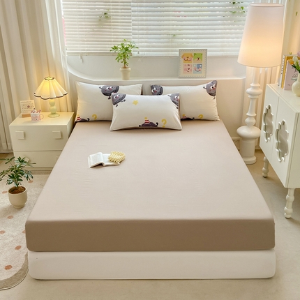 91家纺网 家纺一手货源 找家纺 （总）雅阁尔家纺 2024新款直播热款水洗云朵棉单品单床笠被套罩床垫套