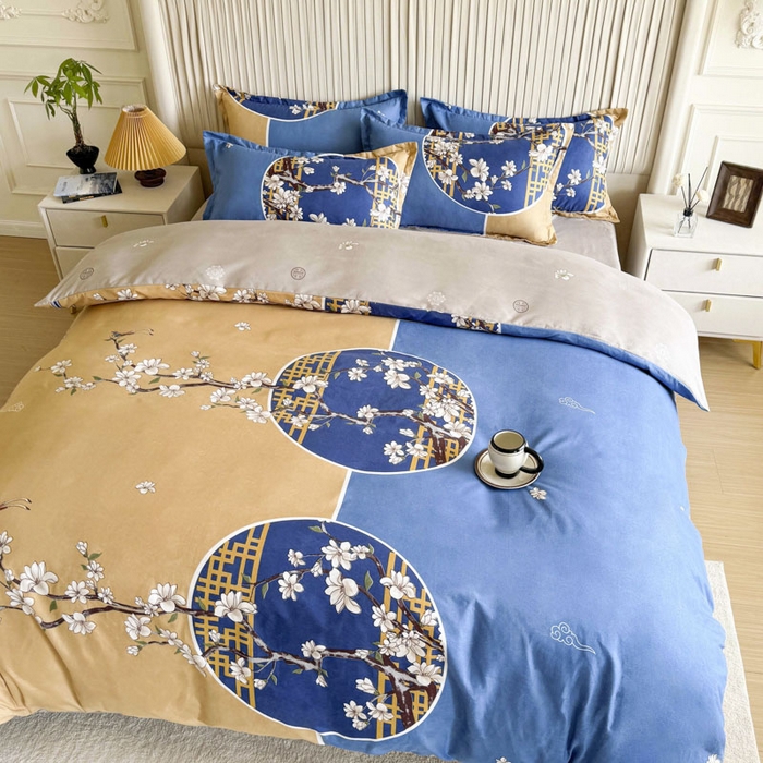 91家纺网 家纺一手货源 找家纺 （总）优尚家纺 2025新款亲肤磨毛新国风大版系列四件套