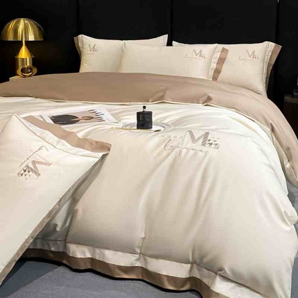 91家纺网 家纺一手货源 找家纺 （总）拼社家纺 长绒棉全棉刺绣四件套-M系列