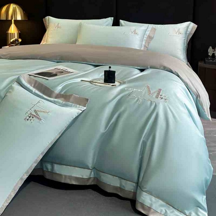 91家纺网 家纺一手货源 找家纺 （总）拼社家纺 长绒棉全棉刺绣四件套-M系列