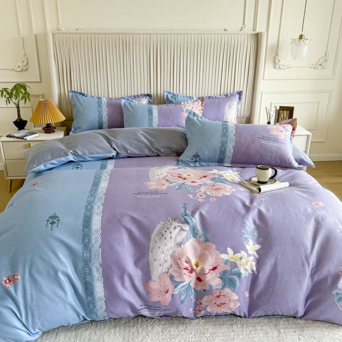 91家纺网 家纺一手货源 找家纺 优尚家纺 2025新款亲肤磨毛新国风大版系列四件套 华彩满堂