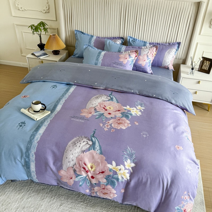 91家纺网 家纺一手货源 找家纺 优尚家纺 2025新款亲肤磨毛新国风大版系列四件套 华彩满堂