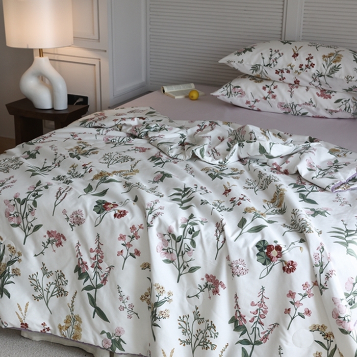 91家纺网 家纺一手货源 找家纺 棉眠 2024新款纯棉夏被 春日