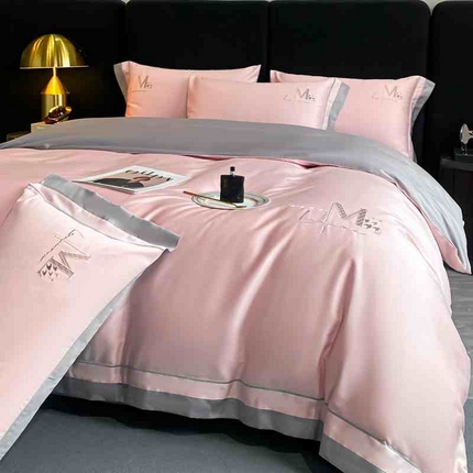 91家纺网 家纺一手货源 找家纺 （总）拼社家纺 长绒棉全棉刺绣四件套-M系列