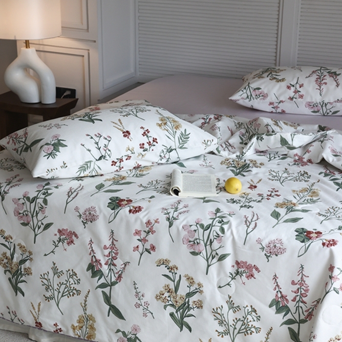 91家纺网 家纺一手货源 找家纺 棉眠 2024新款纯棉夏被 春日