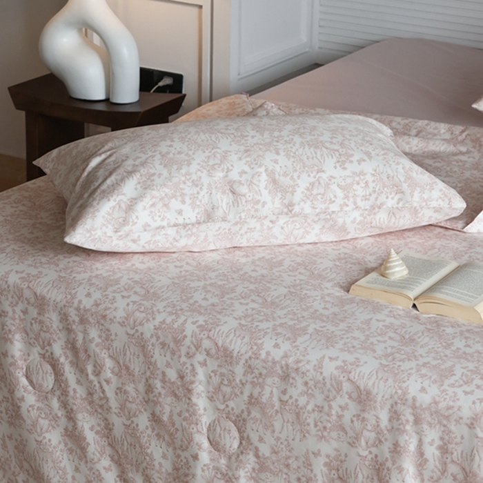 91家纺网 家纺一手货源 找家纺 棉眠 2024新款纯棉夏被 森物语