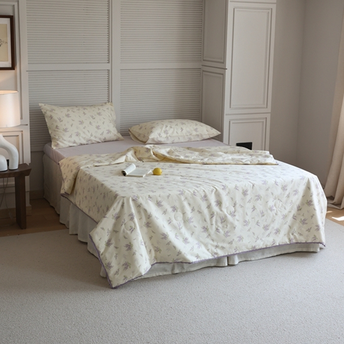 91家纺网 家纺一手货源 找家纺 棉眠 2024新款纯棉夏被 紫琅