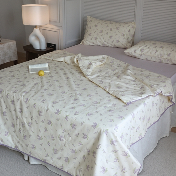 91家纺网 家纺一手货源 找家纺 棉眠 2024新款纯棉夏被 紫琅