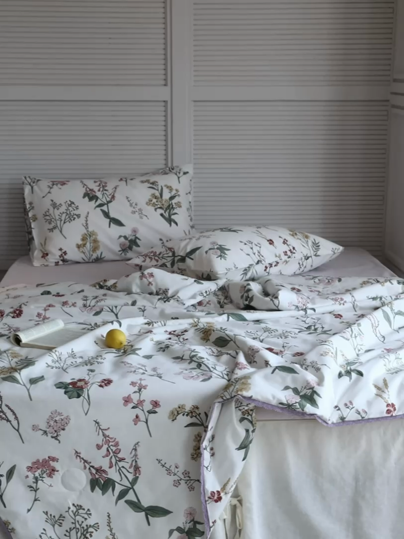 91家纺网 家纺一手货源 找家纺 棉眠 2024新款纯棉夏被 春日