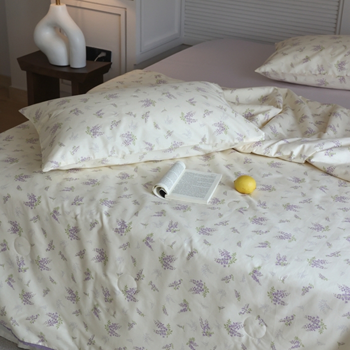 91家纺网 家纺一手货源 找家纺 棉眠 2024新款纯棉夏被 紫琅