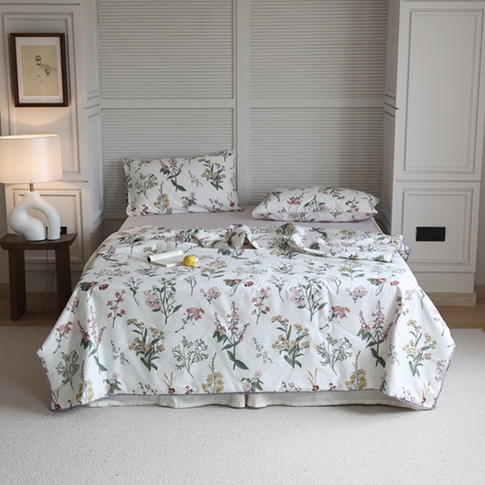 91家纺网 家纺一手货源 找家纺 棉眠 2024新款纯棉夏被 春日