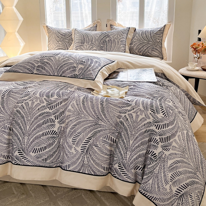 91家纺网 家纺一手货源 找家纺  2024新款A类长绒棉数码印花四件套 克米尔