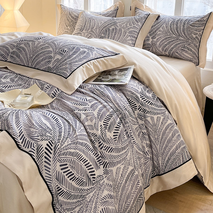 91家纺网 家纺一手货源 找家纺  2024新款A类长绒棉数码印花四件套 克米尔