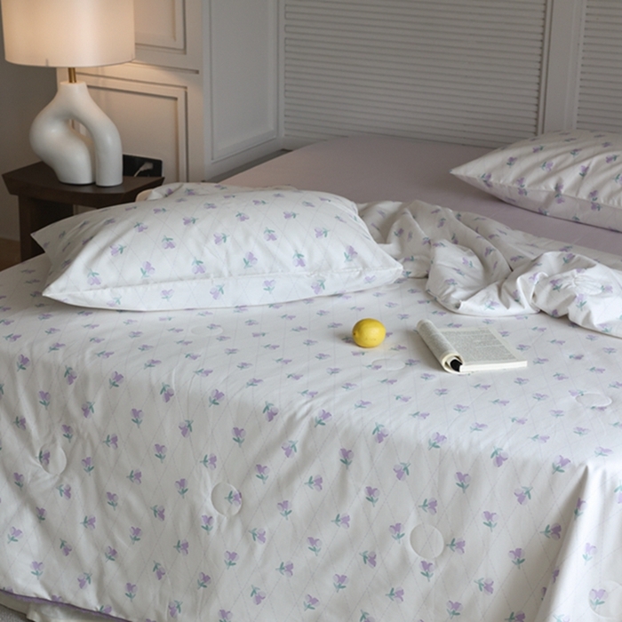 91家纺网 家纺一手货源 找家纺 棉眠 2024新款纯棉夏被 香草沙拉