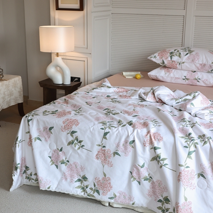 91家纺网 家纺一手货源 找家纺 棉眠 2024新款纯棉夏被 林间