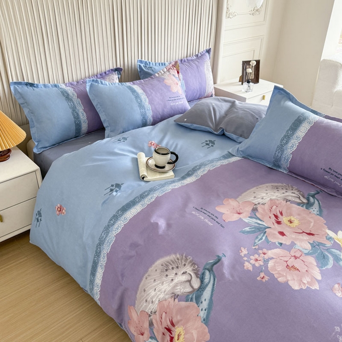 91家纺网 家纺一手货源 找家纺 优尚家纺 2025新款亲肤磨毛新国风大版系列四件套 华彩满堂