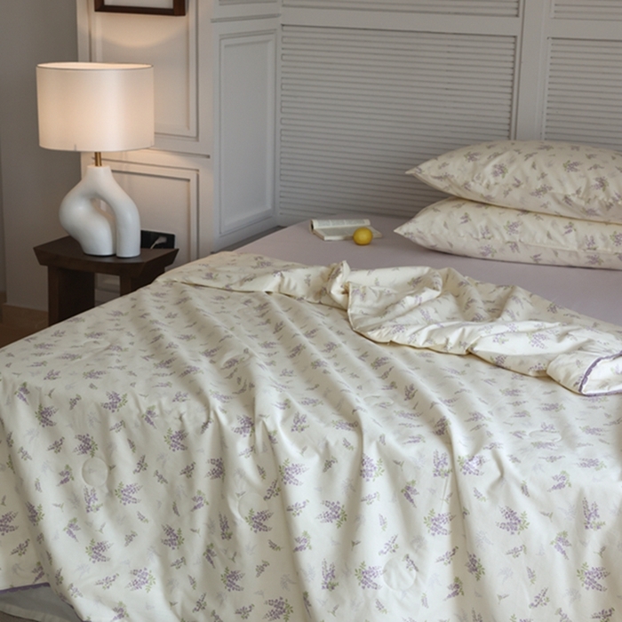 91家纺网 家纺一手货源 找家纺 棉眠 2024新款纯棉夏被 紫琅