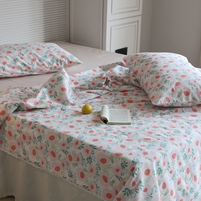 91家纺网 家纺一手货源 找家纺 棉眠 2024新款纯棉夏被 粉荔枝