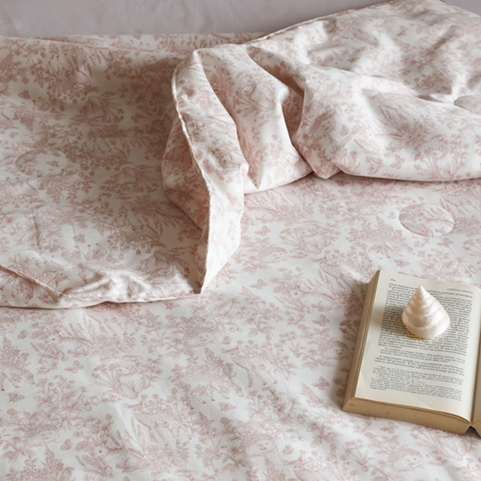 91家纺网 家纺一手货源 找家纺 棉眠 2024新款纯棉夏被 森物语