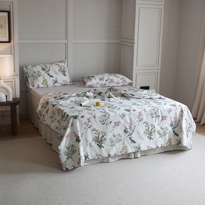 91家纺网 家纺一手货源 找家纺 棉眠 2024新款纯棉夏被 春日