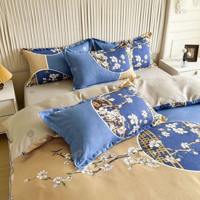 91家纺网 家纺一手货源 找家纺 （总）优尚家纺 2025新款亲肤磨毛新国风大版系列四件套