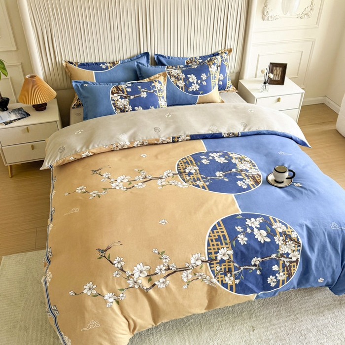 91家纺网 家纺一手货源 找家纺 （总）优尚家纺 2025新款亲肤磨毛新国风大版系列四件套