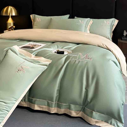 91家纺网 家纺一手货源 找家纺 （总）拼社家纺 长绒棉全棉刺绣四件套-M系列