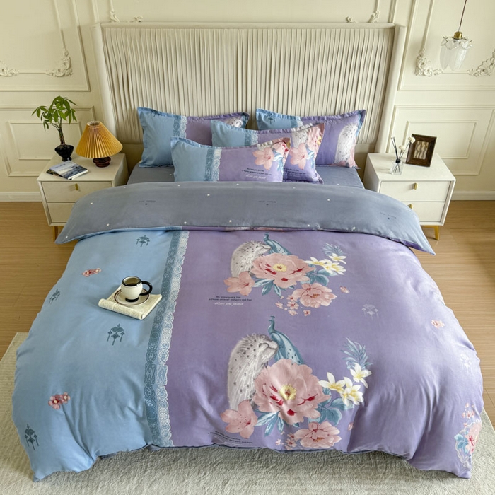 91家纺网 家纺一手货源 找家纺 优尚家纺 2025新款亲肤磨毛新国风大版系列四件套 华彩满堂