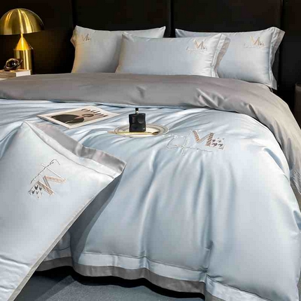 91家纺网 家纺一手货源 找家纺 （总）拼社家纺 长绒棉全棉刺绣四件套-M系列