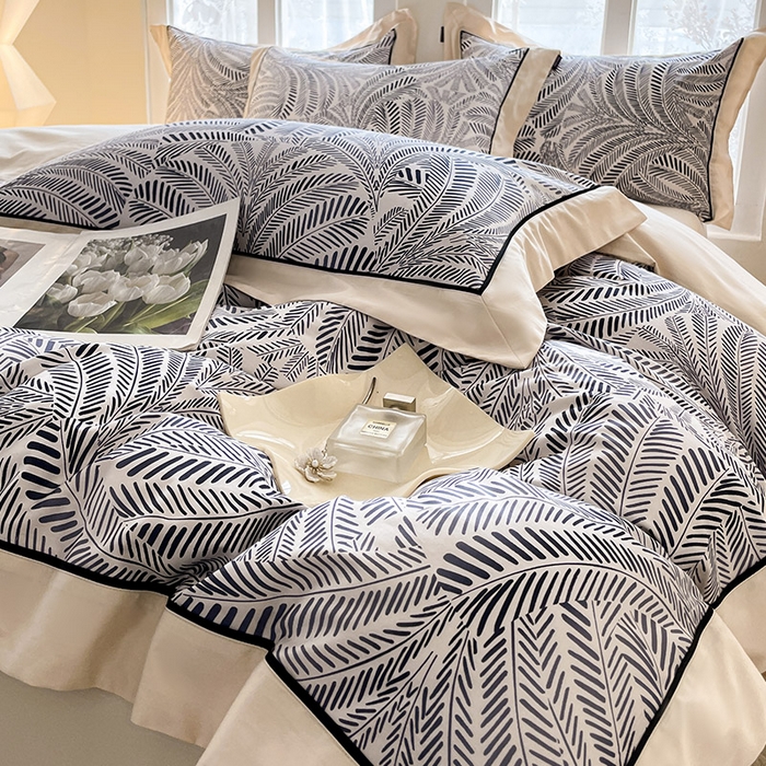 91家纺网 家纺一手货源 找家纺  2024新款A类长绒棉数码印花四件套 克米尔