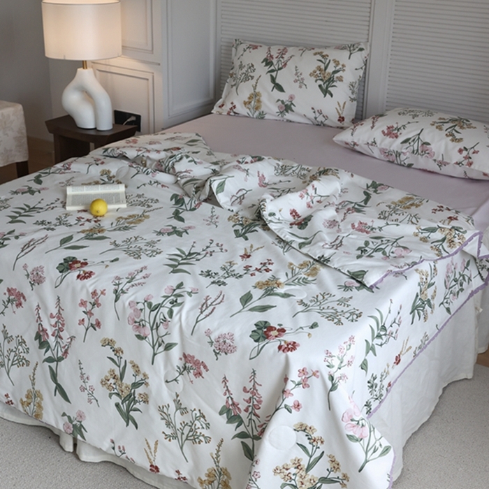 91家纺网 家纺一手货源 找家纺 棉眠 2024新款纯棉夏被 春日